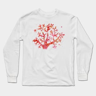 Coral Watercolor Painting 1 Long Sleeve T-Shirt